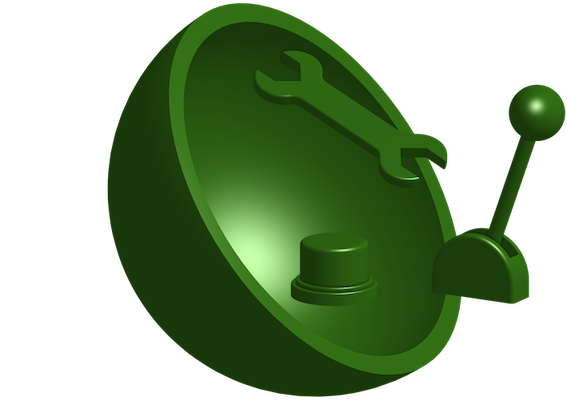 Image of tools and a button.