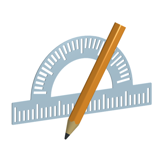 Image of a ruler and a pencil.
